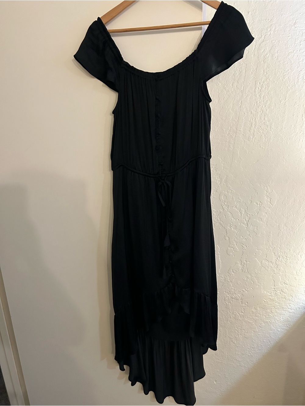 🍓2 for $20🍓Naked Zebra Black  Ruffle-Hem Dress